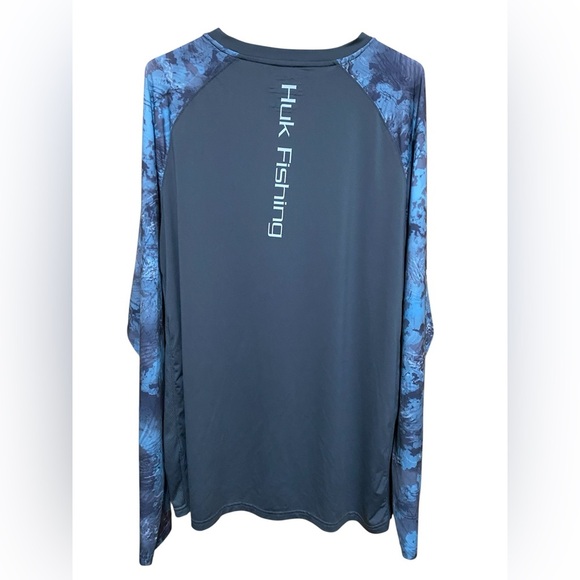 Huk Performance Fishing Men’s XL Gray Long Sleeve Quick Dry Shirt Top. - Picture 2 of 9